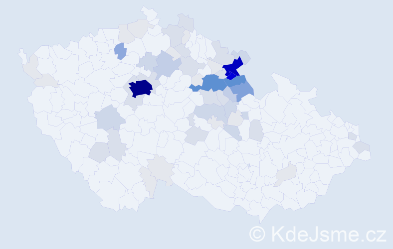 Příjmení: 'Drašnarová', počet výskytů 248 v celé ČR