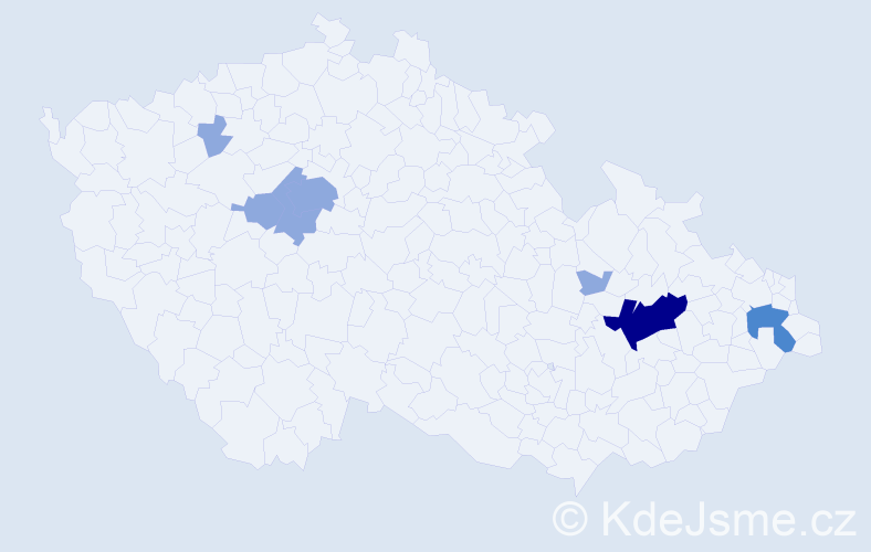 Příjmení: 'Hejnar', počet výskytů 14 v celé ČR