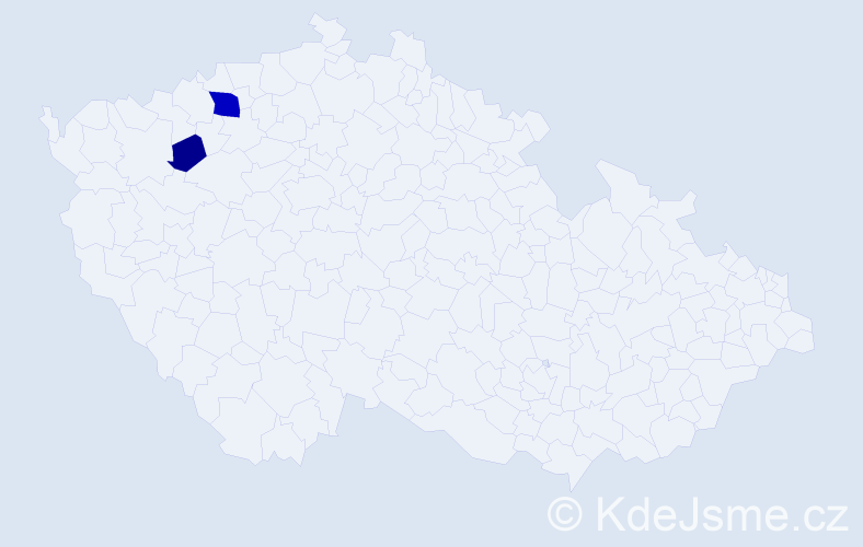 Příjmení: 'Klepács', počet výskytů 5 v celé ČR
