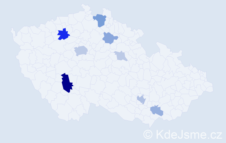 Příjmení: 'Kril', počet výskytů 24 v celé ČR