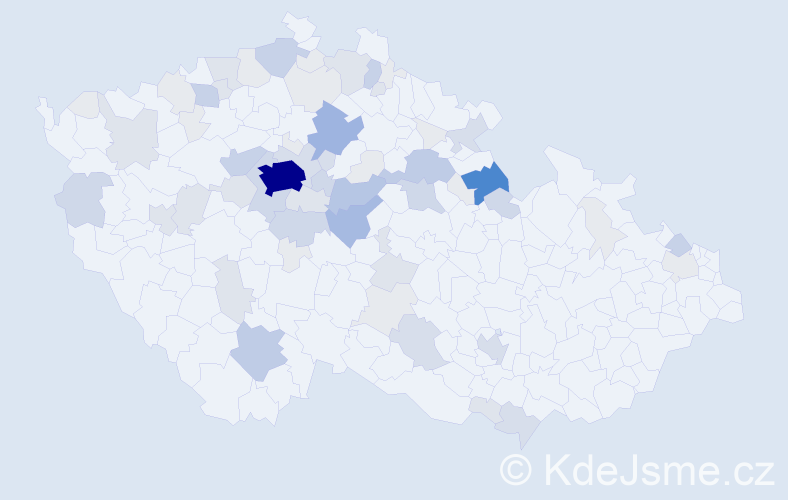 Příjmení: 'Dusil', počet výskytů 234 v celé ČR