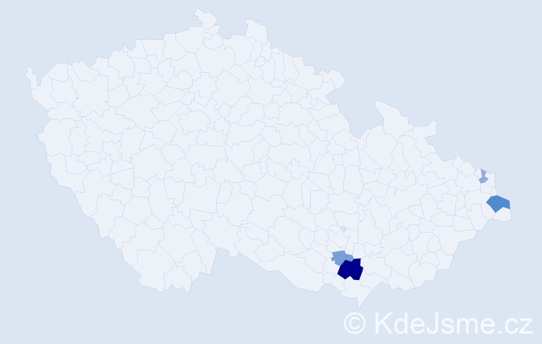 Příjmení: 'Barnovský', počet výskytů 9 v celé ČR