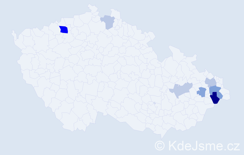 Příjmení: 'Schichor', počet výskytů 14 v celé ČR