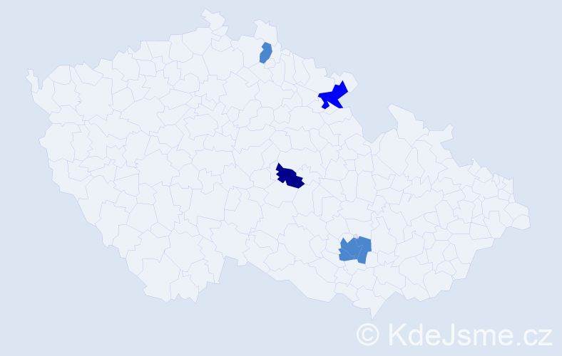 Příjmení: 'Vencbauerová', počet výskytů 8 v celé ČR