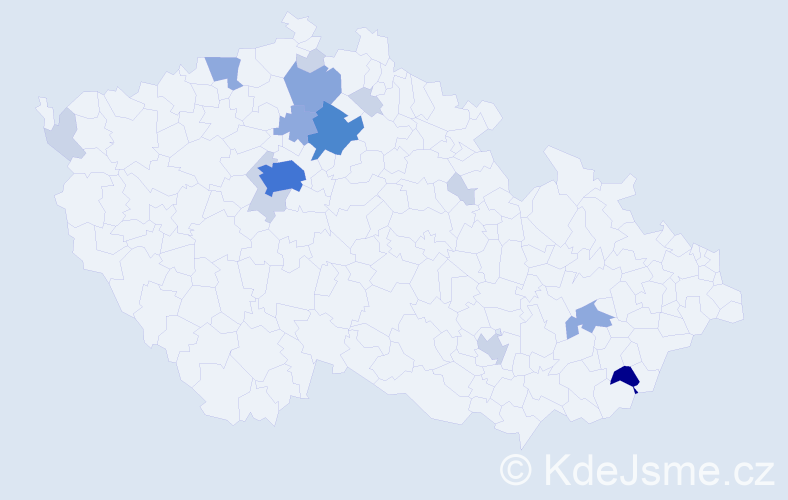 Příjmení: 'Goldbach', počet výskytů 41 v celé ČR