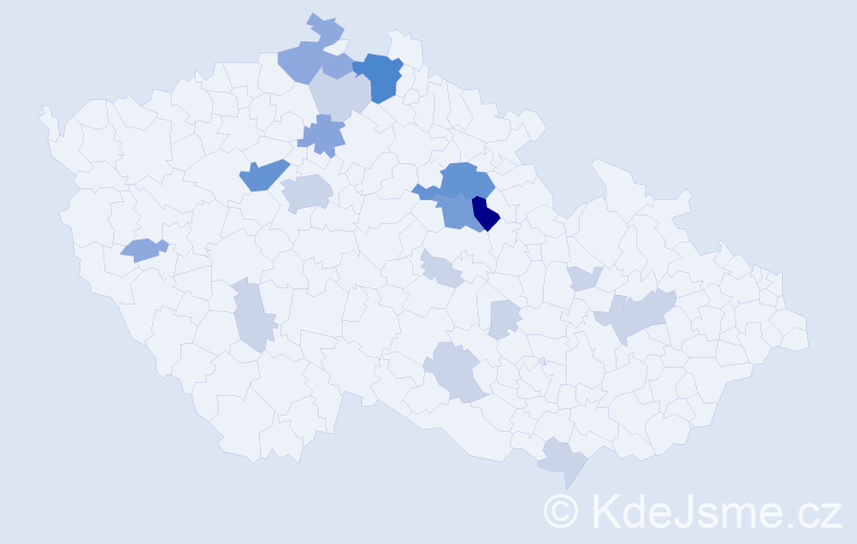 Příjmení: 'Laksar', počet výskytů 53 v celé ČR