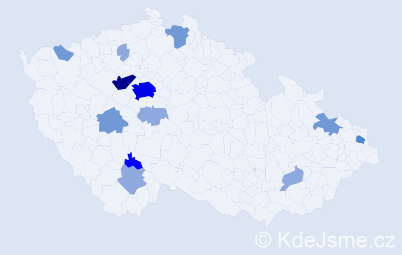 Příjmení: 'Rozner', počet výskytů 30 v celé ČR