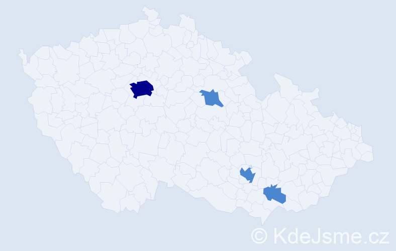 Příjmení: 'Poboráková', počet výskytů 6 v celé ČR