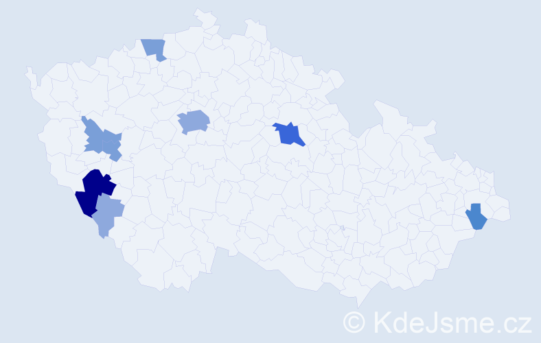Příjmení: 'Lerach', počet výskytů 22 v celé ČR