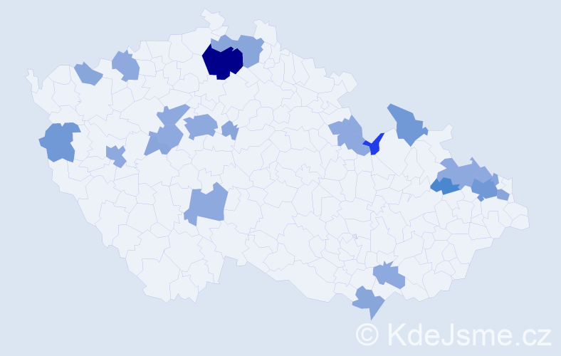 Příjmení: 'Fedorčák', počet výskytů 56 v celé ČR