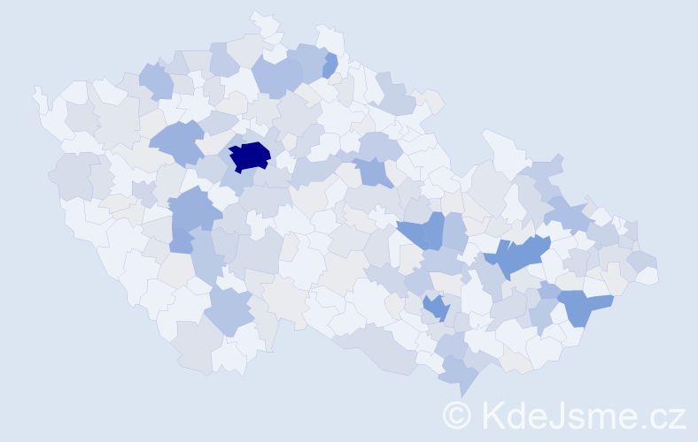 Příjmení: 'Češková', počet výskytů 645 v celé ČR