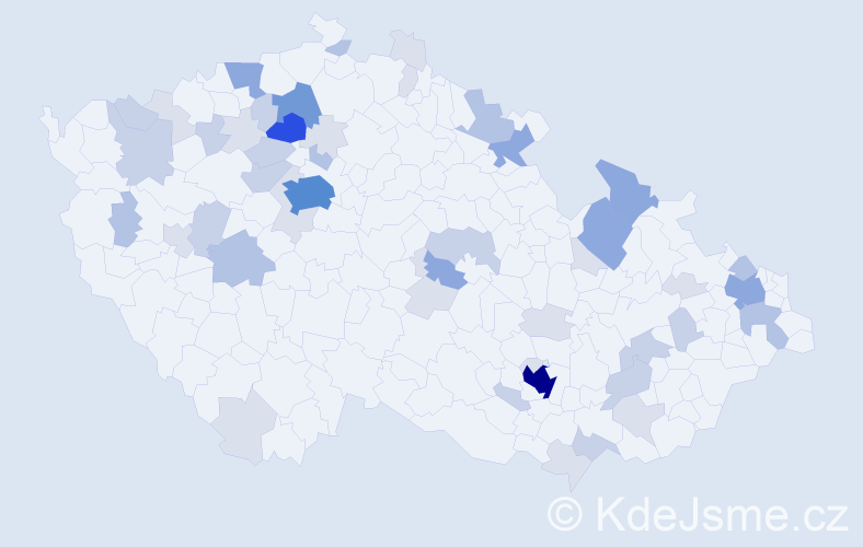 Příjmení: 'Job', počet výskytů 148 v celé ČR