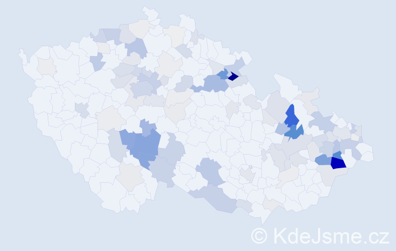 Příjmení: 'Pavlátová', počet výskytů 375 v celé ČR