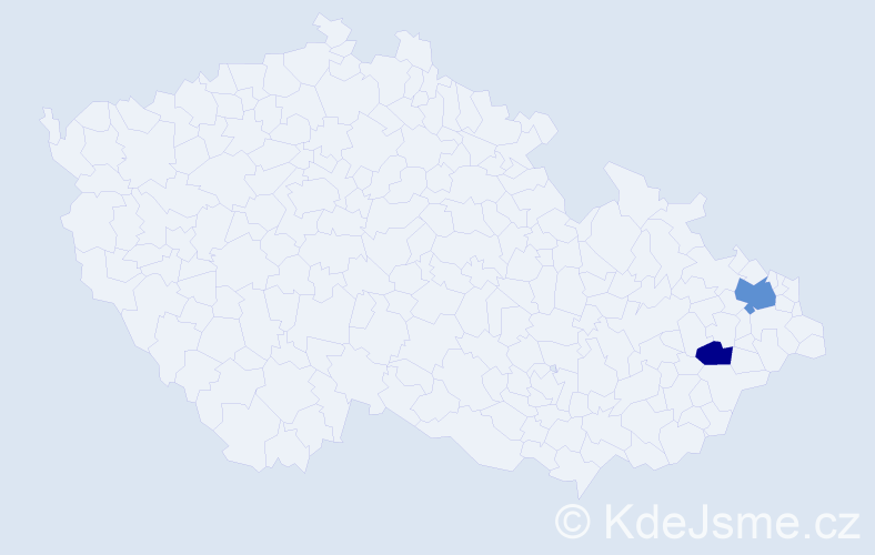 Příjmení: 'Sklusal', počet výskytů 3 v celé ČR