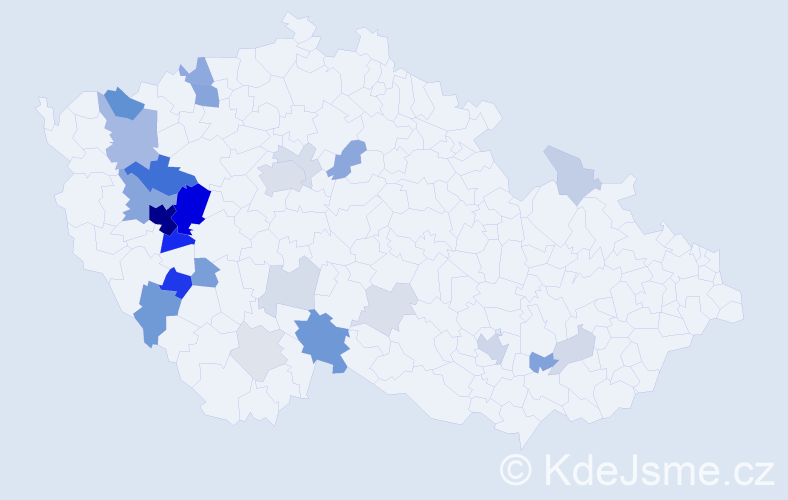 Příjmení: 'Pousková', počet výskytů 91 v celé ČR