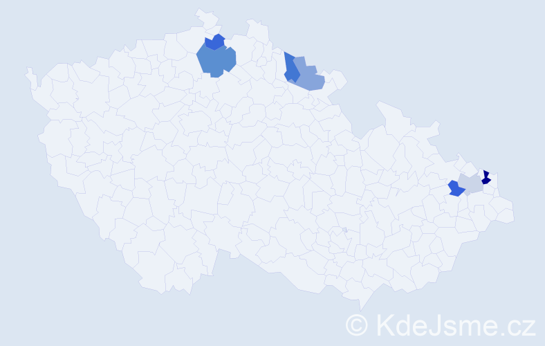 Příjmení: 'Bartošovič', počet výskytů 10 v celé ČR