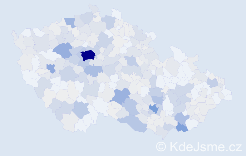 Příjmení: 'Vyskočilová', počet výskytů 1688 v celé ČR