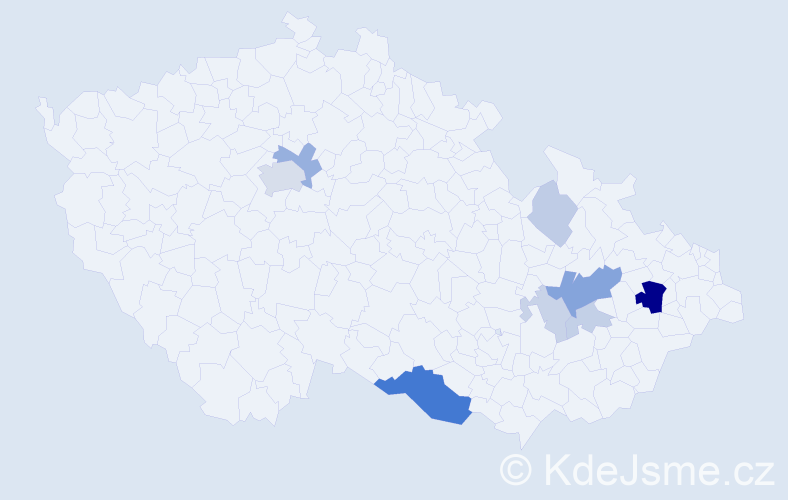 Příjmení: 'Plainerová', počet výskytů 27 v celé ČR