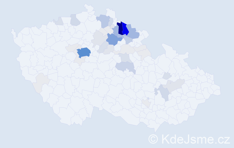 Příjmení: 'Paulů', počet výskytů 246 v celé ČR