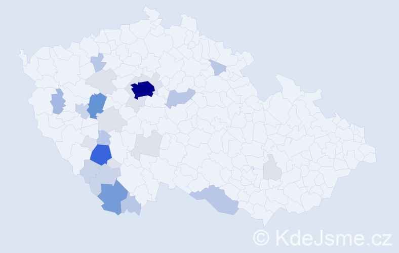 Příjmení: 'Kahovcová', počet výskytů 95 v celé ČR