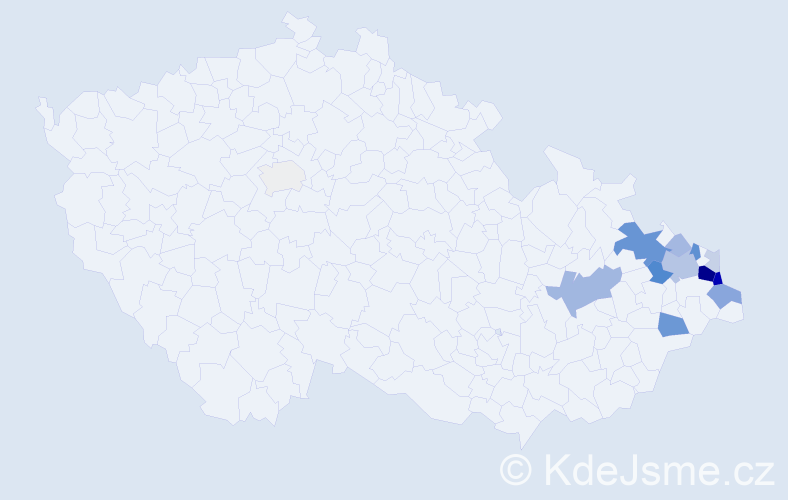 Příjmení: 'Galgonková', počet výskytů 40 v celé ČR