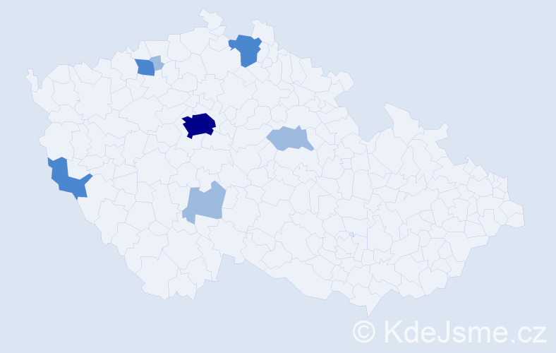 Příjmení: 'Bábovka', počet výskytů 14 v celé ČR