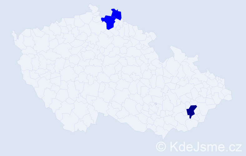 Příjmení: 'Lizancová', počet výskytů 9 v celé ČR
