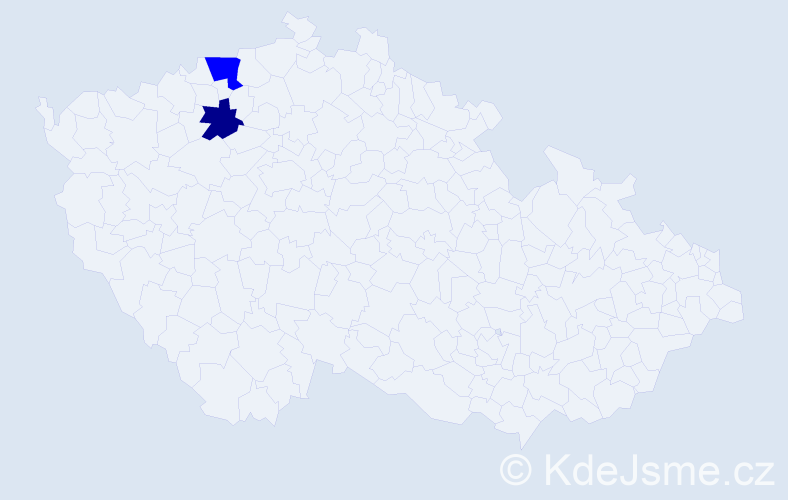 Příjmení: 'Köhr', počet výskytů 5 v celé ČR