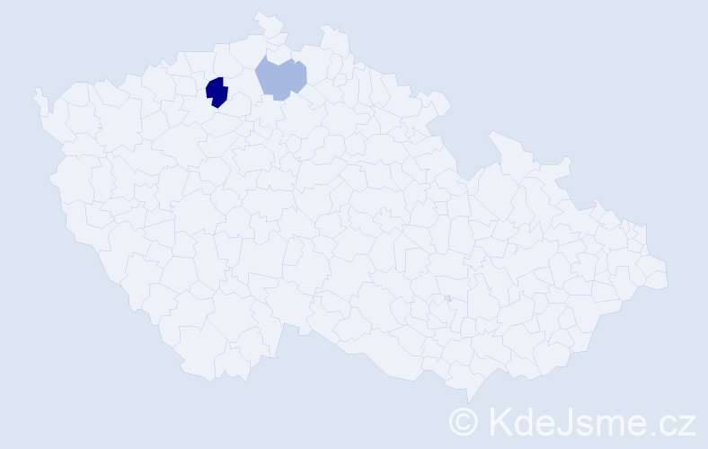 Příjmení: 'Paudera', počet výskytů 7 v celé ČR