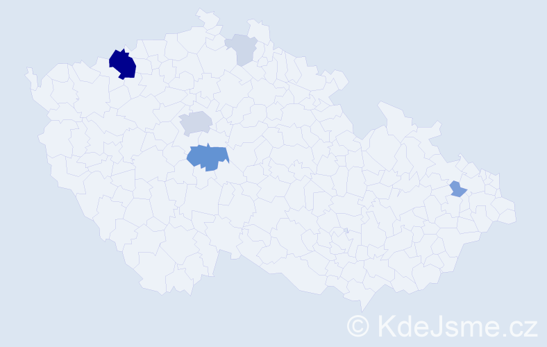 Příjmení: 'Bilej', počet výskytů 21 v celé ČR