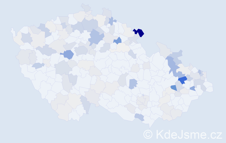 Příjmení: 'Haluška', počet výskytů 473 v celé ČR