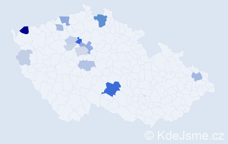 Příjmení: 'Kaliášová', počet výskytů 74 v celé ČR