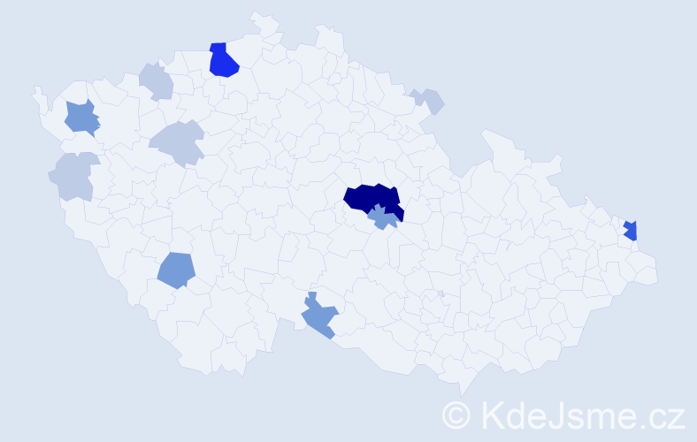Příjmení: 'Fenešová', počet výskytů 39 v celé ČR
