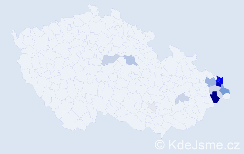 Příjmení: 'Parchanská', počet výskytů 49 v celé ČR