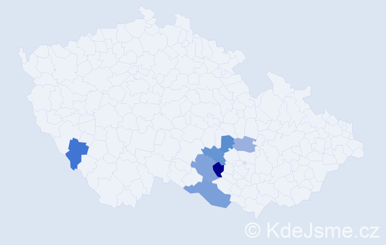 Příjmení: 'Plucek', počet výskytů 22 v celé ČR