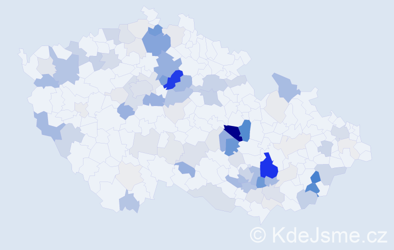 Příjmení: 'Jandl', počet výskytů 336 v celé ČR