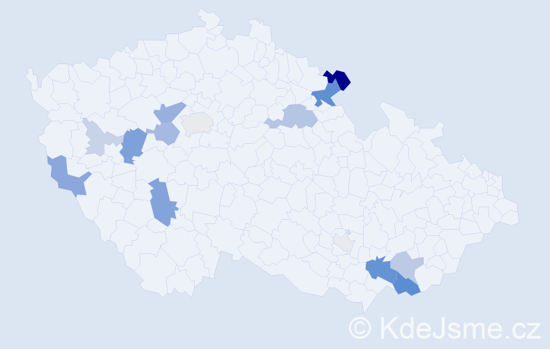 Příjmení: 'Drechsel', počet výskytů 43 v celé ČR