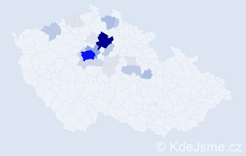 Příjmení: 'Rejmon', počet výskytů 89 v celé ČR
