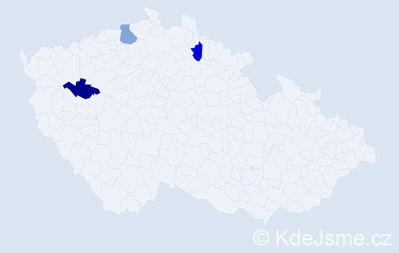 Příjmení: 'Selekhman', počet výskytů 3 v celé ČR