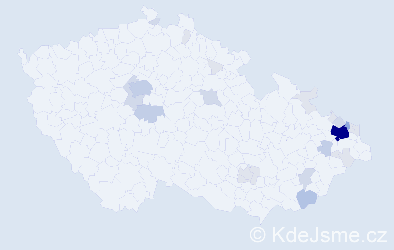 Příjmení: 'Walderová', počet výskytů 71 v celé ČR