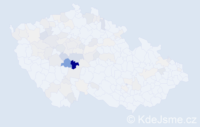 Příjmení: 'Zoul', počet výskytů 269 v celé ČR
