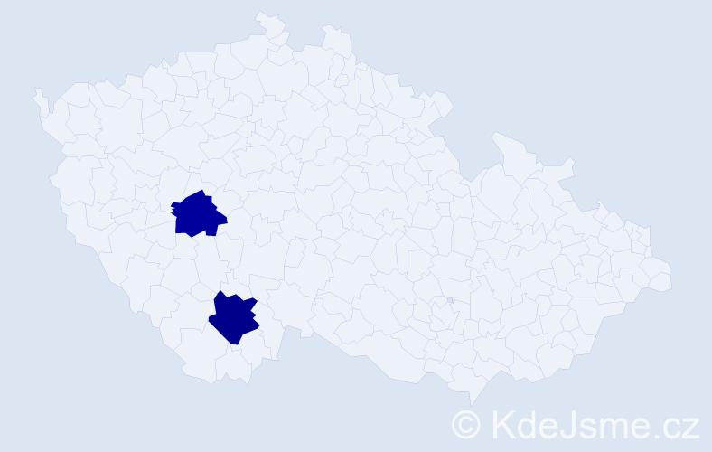 Příjmení: 'Hadt', počet výskytů 8 v celé ČR