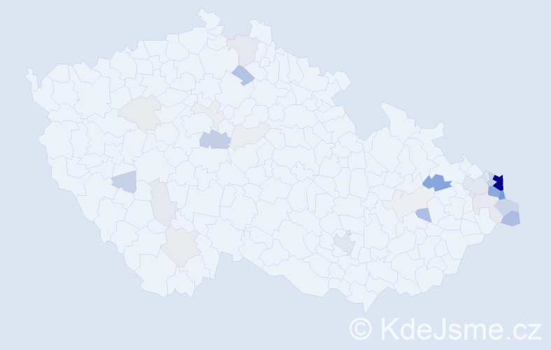 Příjmení: 'Sznapka', počet výskytů 139 v celé ČR