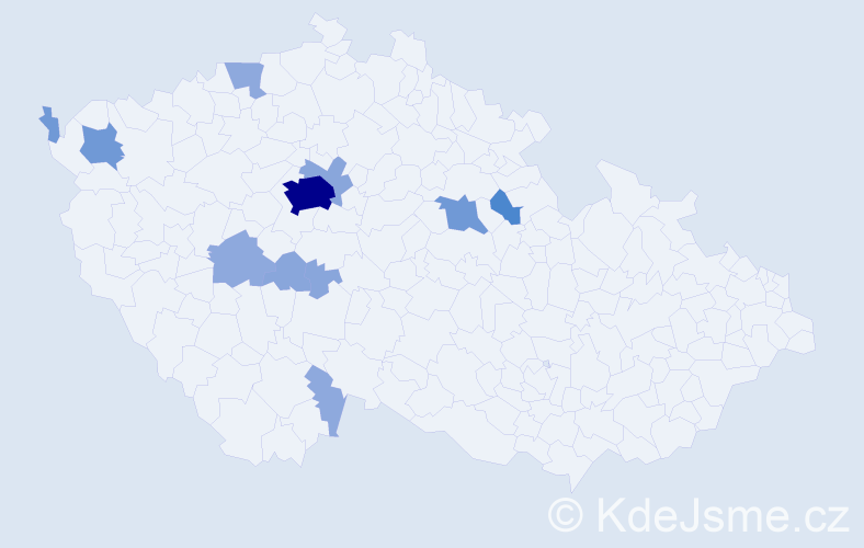 Příjmení: 'Počepická', počet výskytů 31 v celé ČR