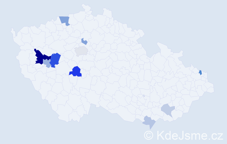 Příjmení: 'Kulle', počet výskytů 27 v celé ČR