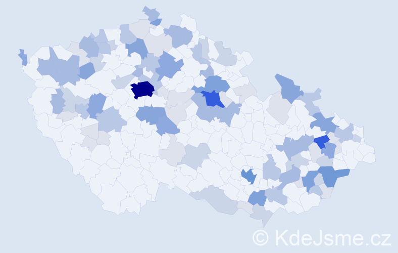 Příjmení: 'Dubec', počet výskytů 308 v celé ČR