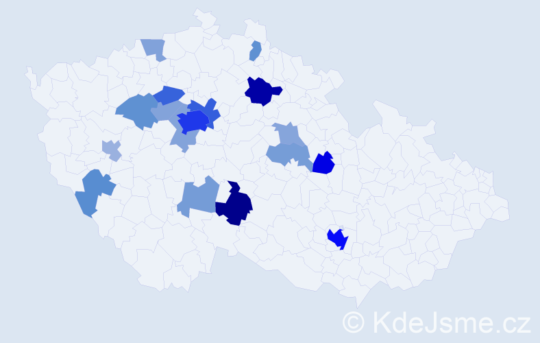 Příjmení: 'Ilnytskyy', počet výskytů 46 v celé ČR