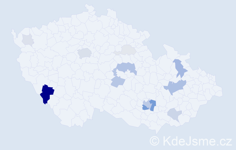 Příjmení: 'Tonner', počet výskytů 48 v celé ČR