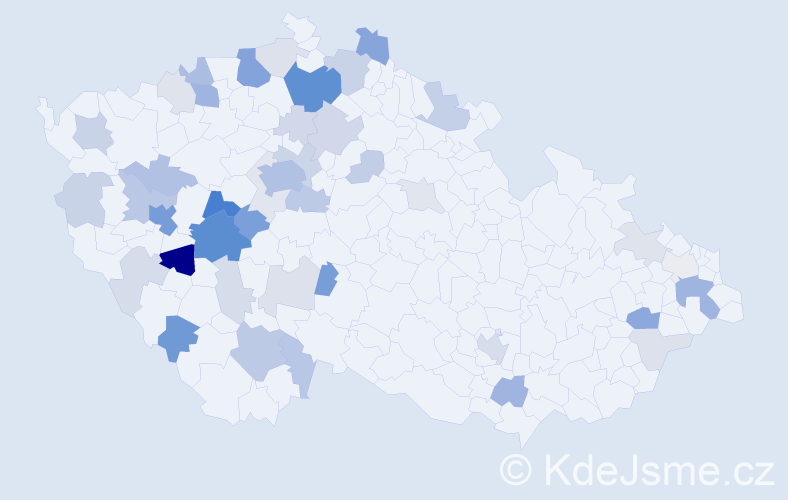 Příjmení: 'Kotrbatý', počet výskytů 141 v celé ČR