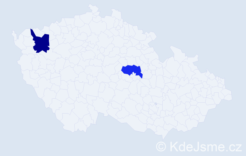 Příjmení: 'Zápolská', počet výskytů 5 v celé ČR